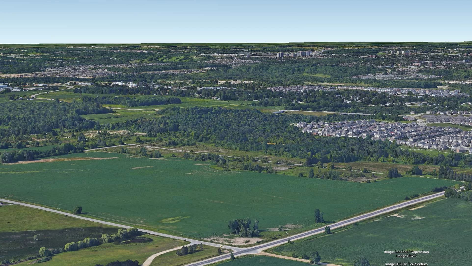 The landscape around Breslau, Ontario