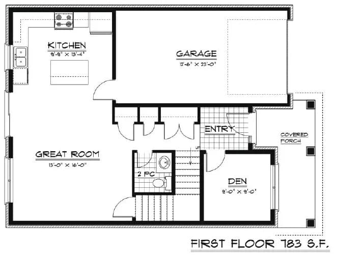 Jasper First Floor (783 sq.ft.)