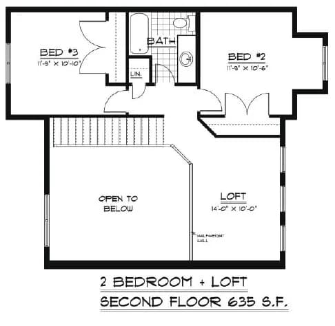 Abbey 3 Second Floor (635 sq.ft.)