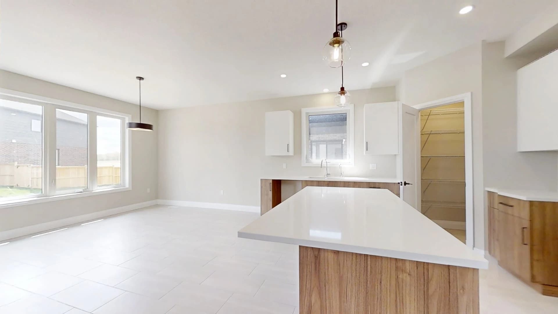 The Cedarwood 3 model home's kitchen, photographed in its published virtual tour